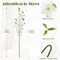 3 Pcs Summer White Cherry Blossom Branches Artificial Flowers Arrangements (White)